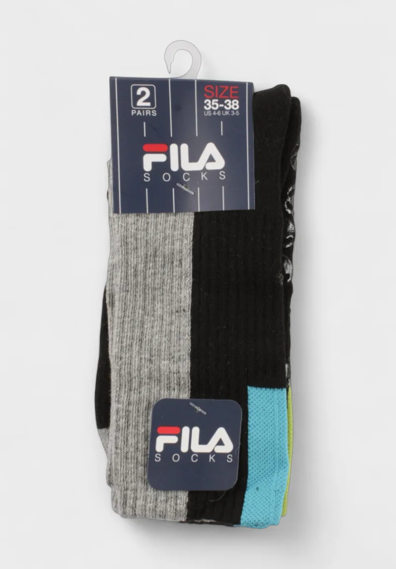 FILA Παιδικές Αθλητικές Κάλτσες με Αντιολισθητικά Ταπάκια (2 Ζευγάρια) F8943-292-Πολύχρωμο