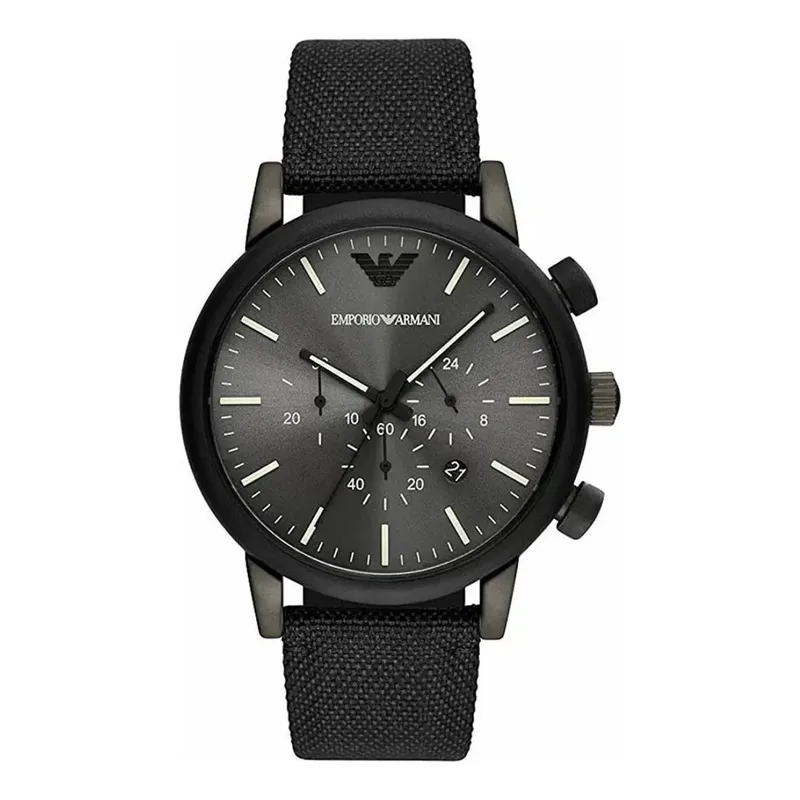 EMPORIO ARMANI Black Leather Strap AR11409
