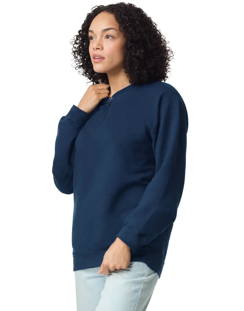 Φούτερ με Φερμουάρ 1/4 SF008 Gildan Softstyle Midweight Fleece Navy