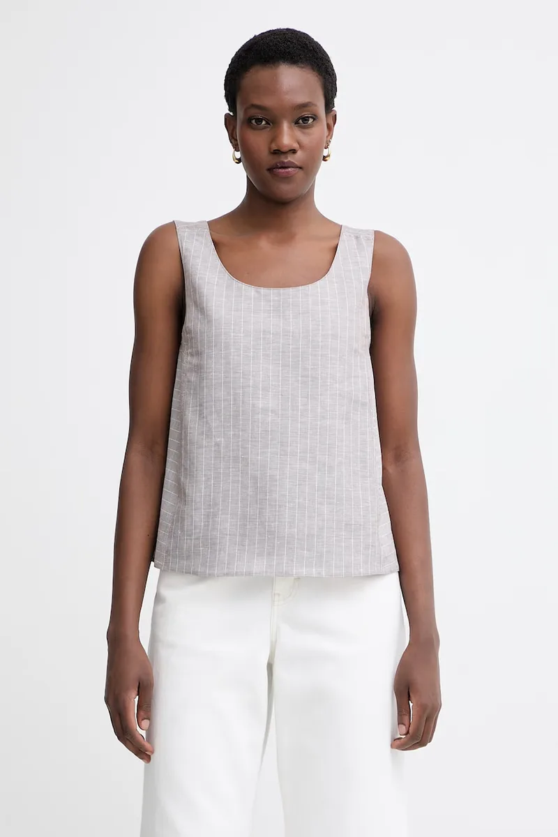 MM by Max Mara μπλούζα γυναικεία με λινό CALIGA