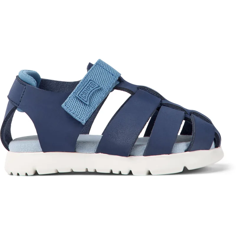CAMPER Oruga - Πέδιλα Για Firstwalkers - Μπλε, Μέγεθος 22, Smooth leather/Cotton fabric