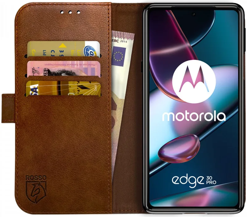 Κόκκινο Element PU Θήκη Πορτοφόλι Motorola Edge 30 Pro - Brown (8719246358449)