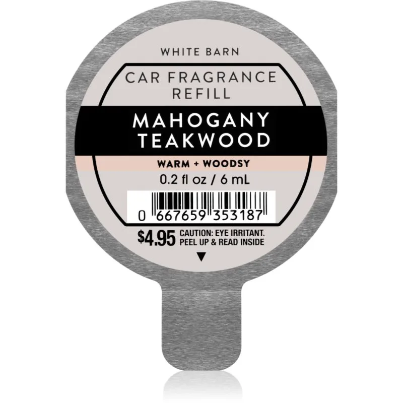 Bath & Body Works Mahogany Teakwood άρωμα για αυτοκίνητο ανταλλακτικό 6 ml