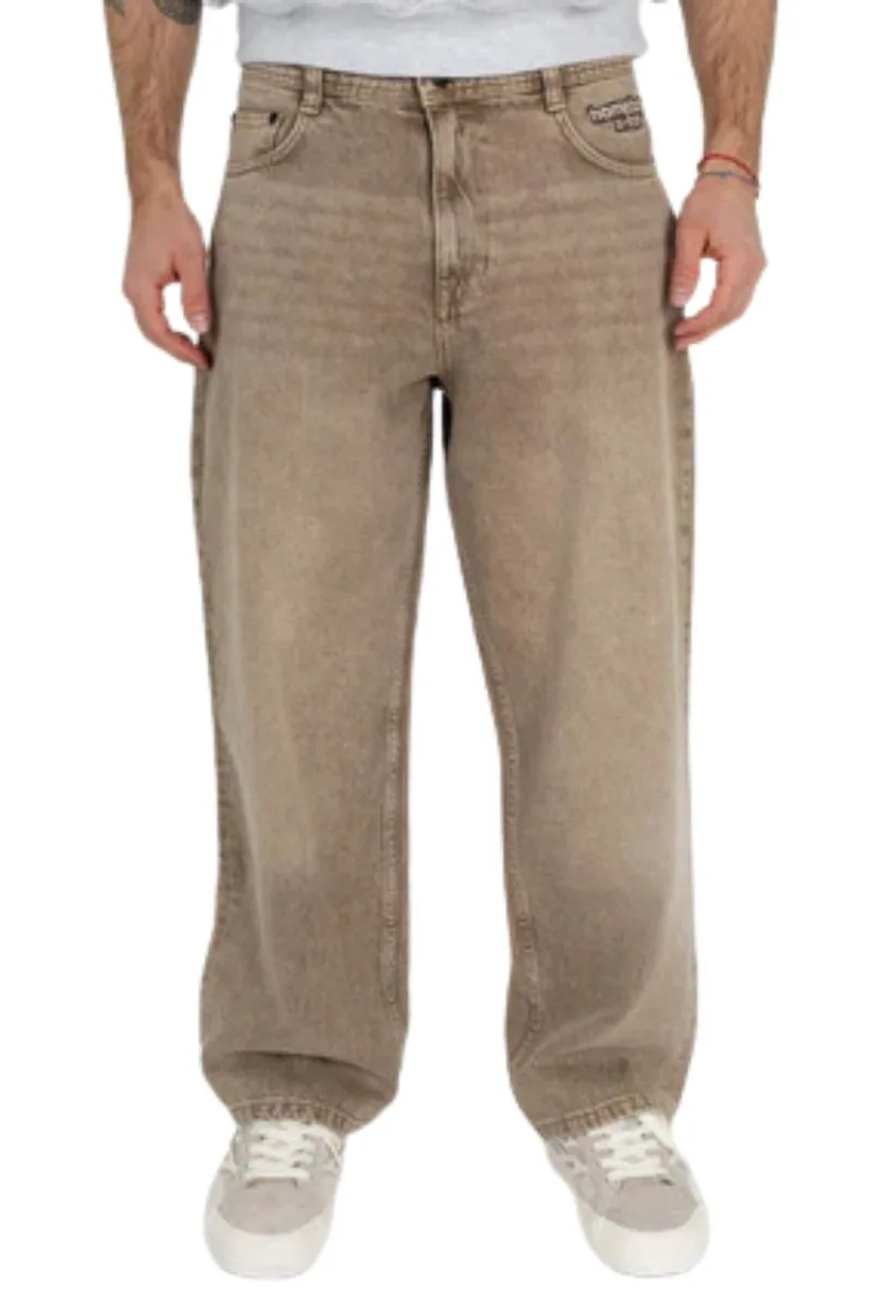 Homeboy Unisex Jeans Baggy - Ξεβαμμένο Καφέ-01PA0385-UNKNOWN