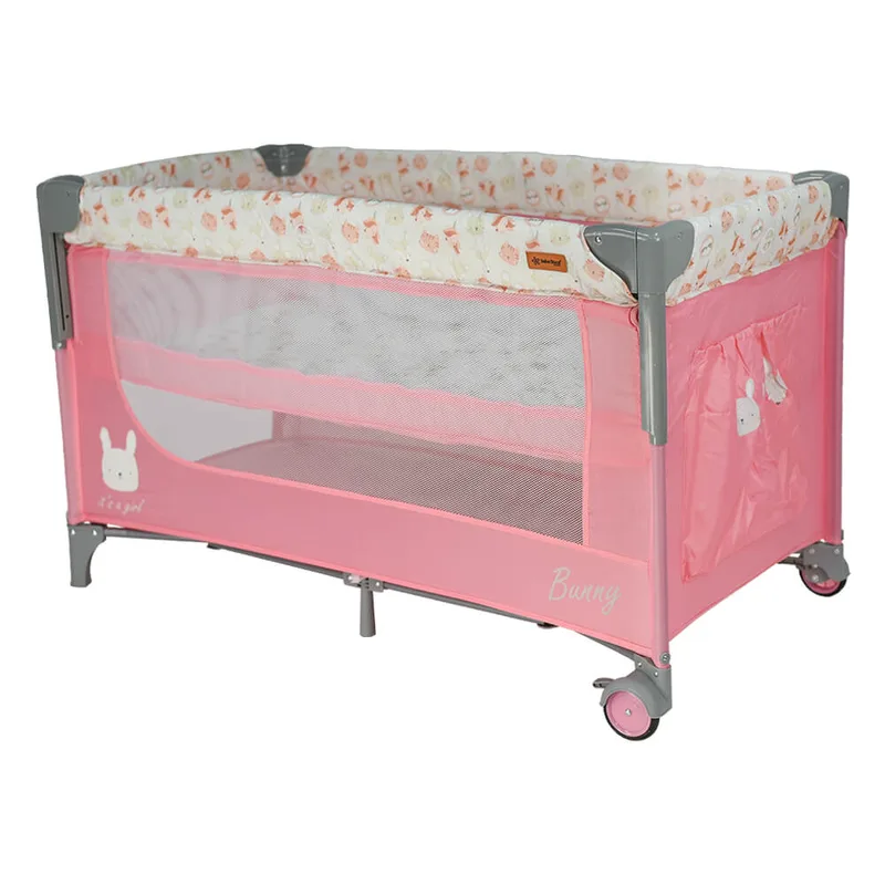 Παρκοκρέβατο 2 Θέσεων (0+ Μηνών/Έως 15kg) Bebe Stars Animal Bunny 886-185