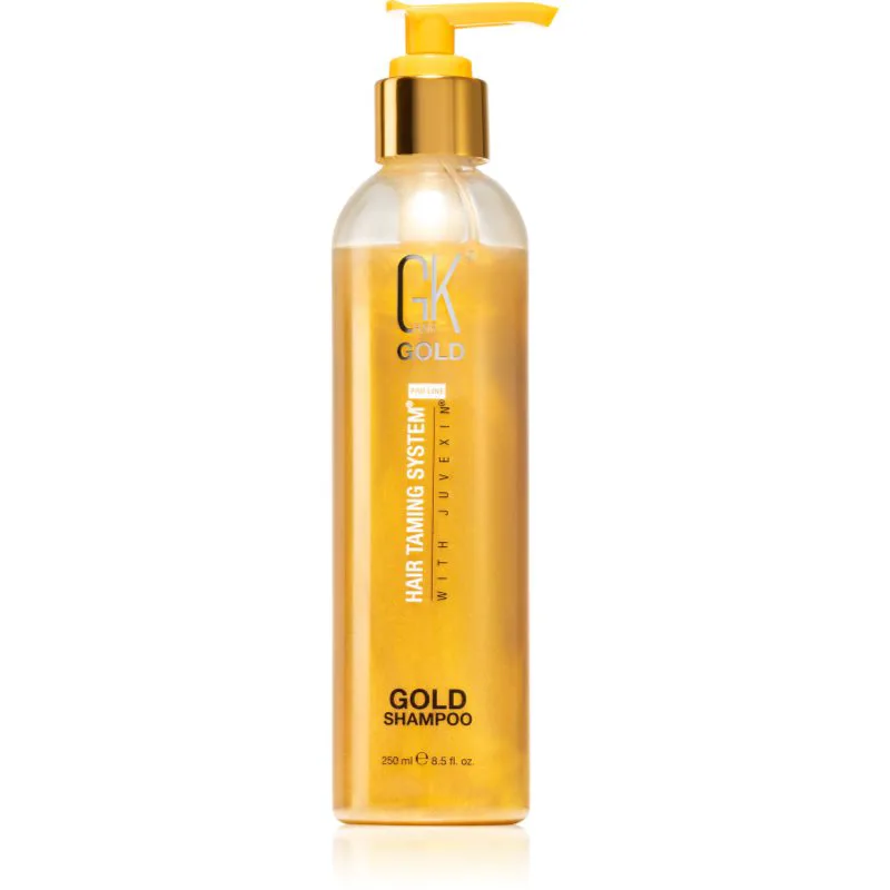 GK Hair Χρυσό Shampoo ενυδατικό και προστατευτικό σαμπουάν με αλόη βέρα και βούτυρο καριτέ 250 ml