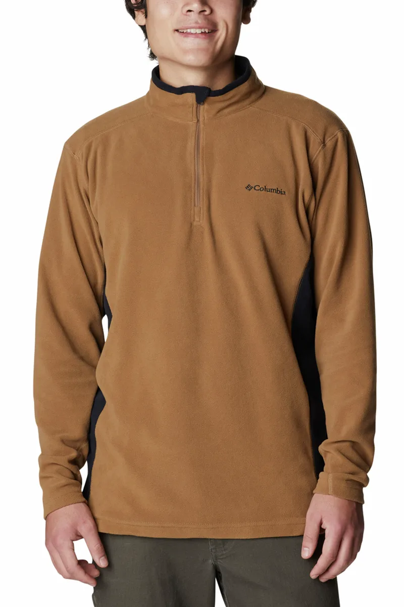ΑΝΔΡΙΚΗ ΜΠΛΟΥΖΑ KLAMATH RANGE™ II HALF ZIP FLEECE COLUMBIA ΚΑΝΟΝΙΚΗ ΓΡΑΜΜΗ ΜΠΕΖ/ΜΑΥΡΟ