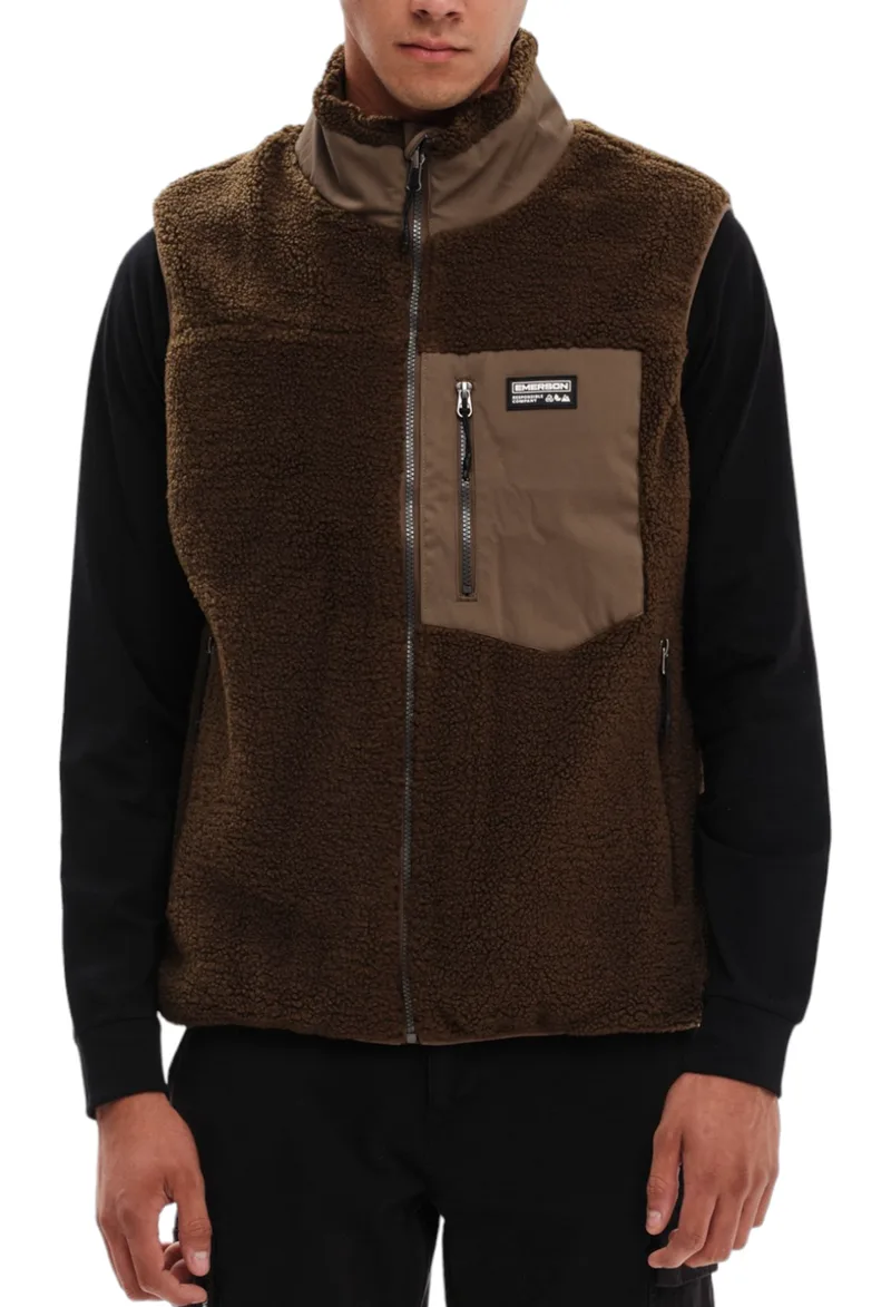 Γιλέκο Emerson Double Face 232.EM17.98-OLIVE-CAMEL Ανδρικό