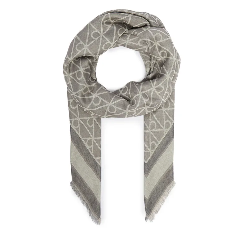 Φουλάρι Calvin Klein Emblem Aop Jacquard Square Scarf LV04F8080G Σκούρο μπλε