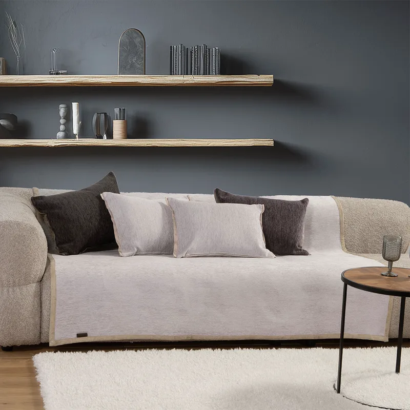Ριχτάρι Καναπέ Διθέσιου 2 Όψεων (180x250) Nef-Nef Homeware Tanger New Grey/Ecru