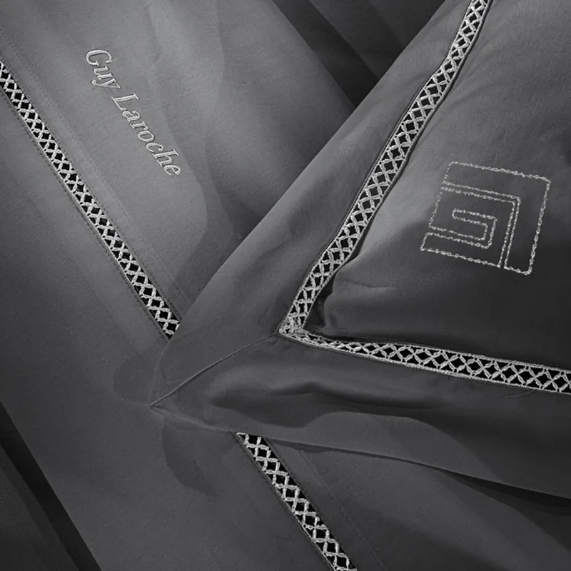 Σεντόνια King Size (Σετ) 270X280 Guy Laroche Blend Anthracite Χωρίς Λάστιχο (270x280)