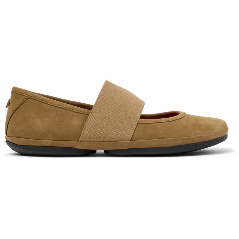CAMPER Right Nina - Μπαλαρίνες Για Γυναικεία - Καφέ, Μέγεθος , Suede
