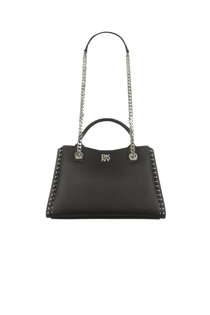 DKNY ΤΣΑΝΤΑ ΧΕΙΡΟΣ/CROSSBODY JOSIE SATCΗELS LOGO ΜΑΥΡΟ