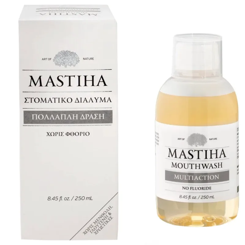 Mastiha Multiaction No Fluoride Mouthwash Στοματικό Διάλυμα Πολλαπλής Δράσης με Μαστίχα Χωρίς Φθόριο 250ml