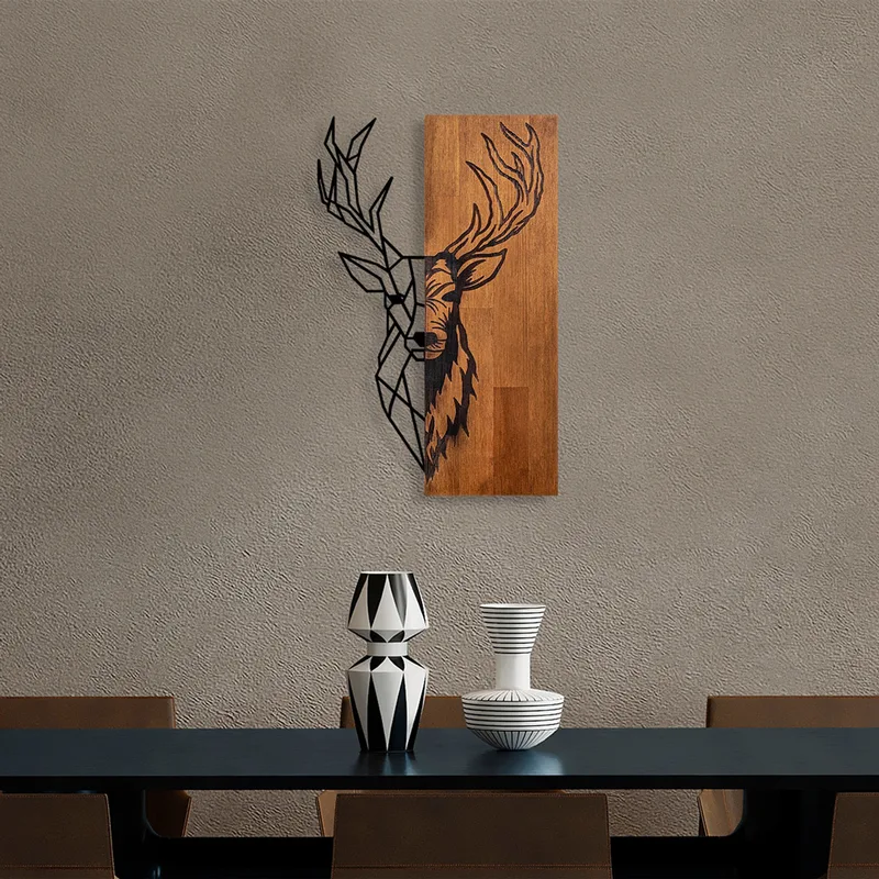 Ξύλινο Διακοσμητικό Τοίχου Red Deer 1 891Tnl2350 33x58 cm