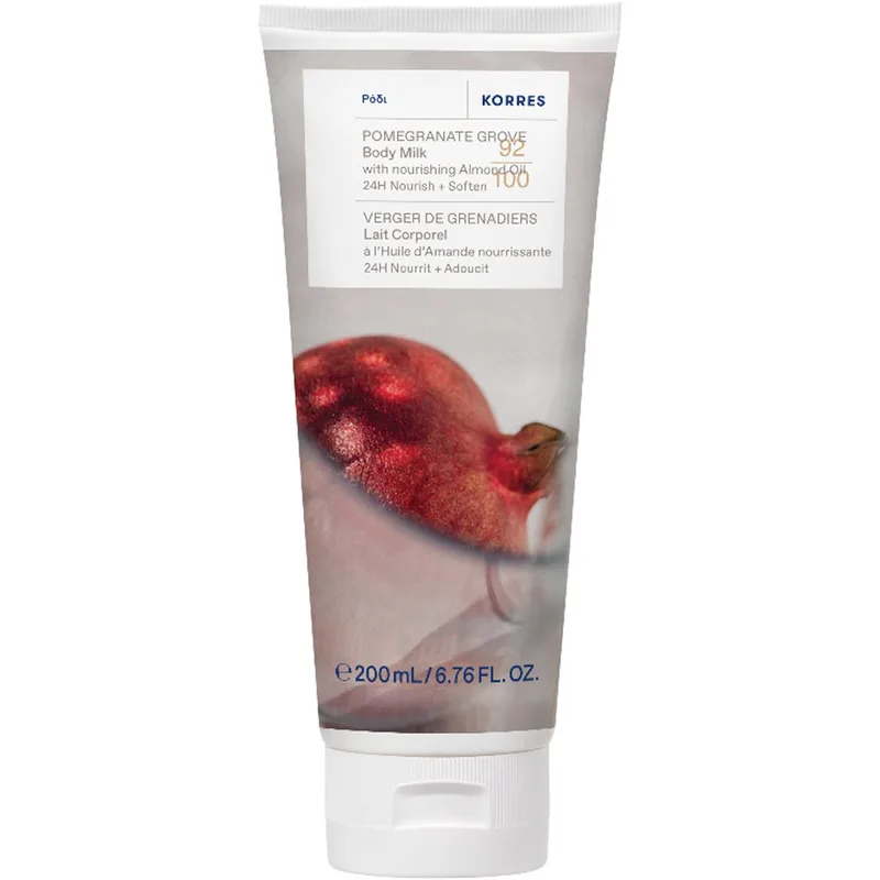 Korres Pomegranate Grove 24h Nourish With Almond Oil Body Milk Ενυδατικό Γαλάκτωμα Σώματος με Ρόδι & Έλαιο Αμυγδάλου 200ml