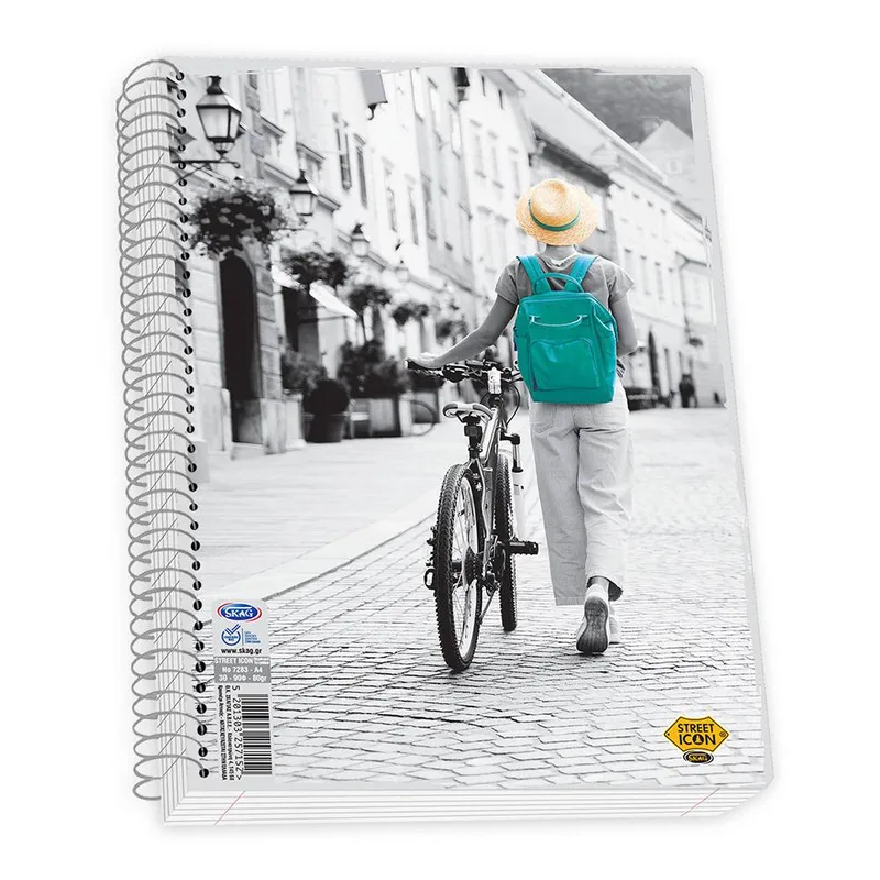 ΤΕΤΡΑΔΙΟ ΣΠΙΡΑΛ STREET ICONS A4 3 ΘΕΜΑΤΩΝ SKAG