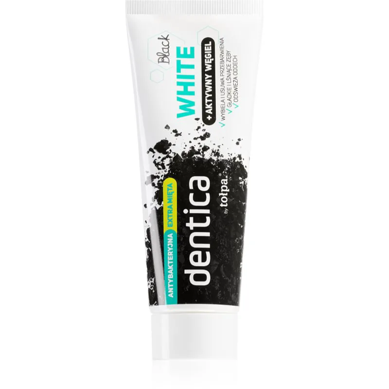Tołpa Dentica Black White λευκαντική οδοντόκρεμα με ενεργό άνθρακα 75 ml