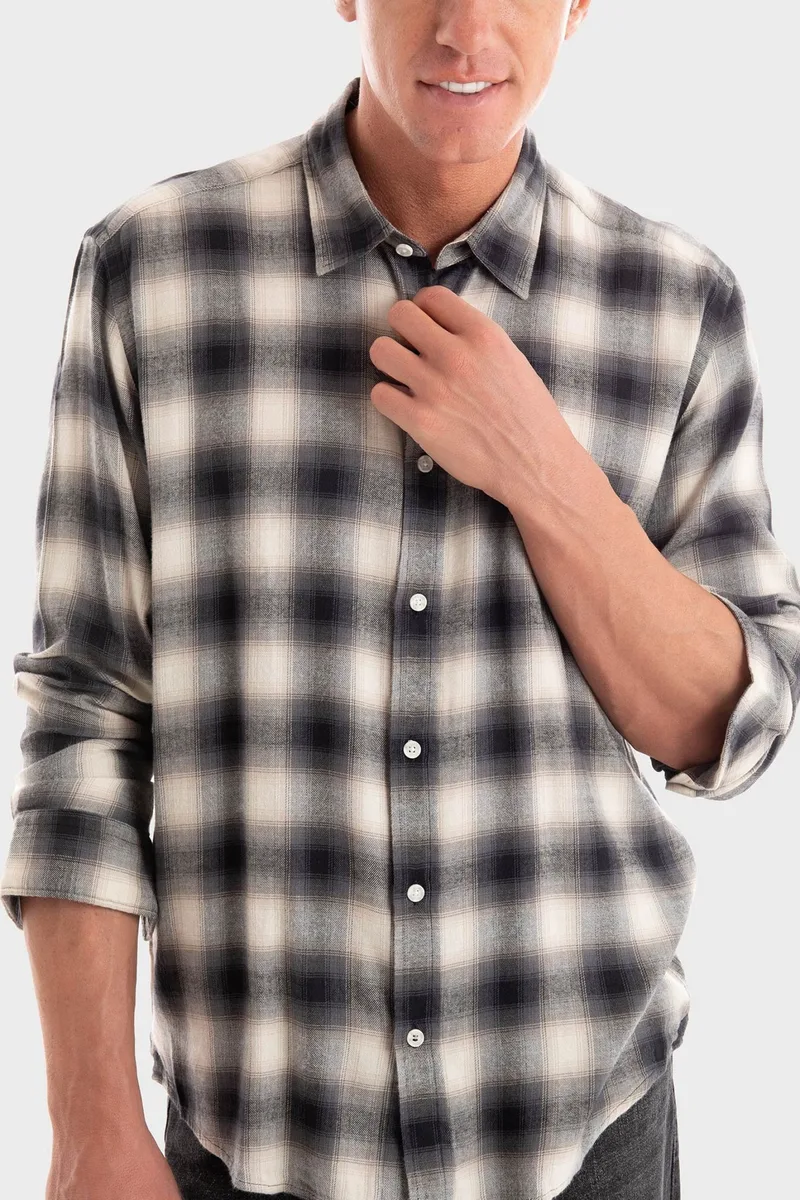 BOSS ΠΟΥΚΑΜΙΣΟ ΚΑΡΩ REGULAR FIT C-LIAM-KENT-C1-243 ΓΚΡΙ-ΜΠΕΖ
