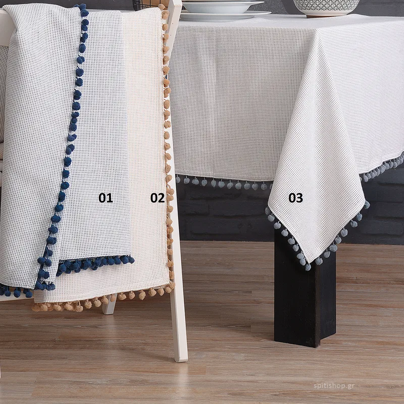 Τραπεζομάντηλο (140x140) Rythmos Pom Pom