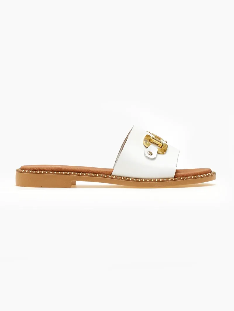 RAGAZZA Leather Sandals - 1190 - White
