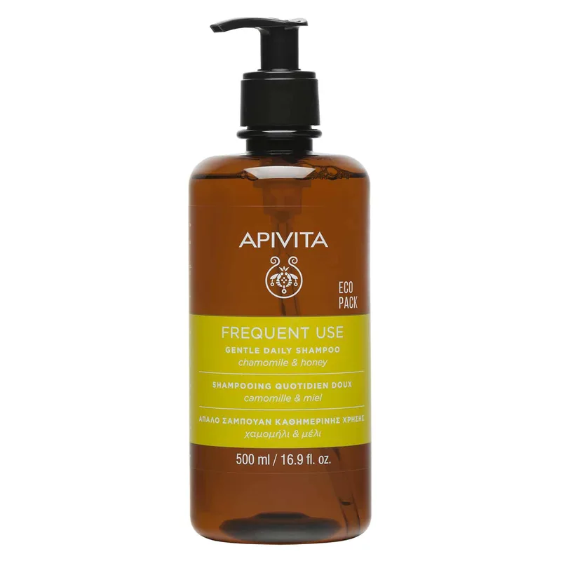Apivita Frequent Use Gentle Daily Shampoo With Chamomile & Honey Απαλό Σαμπουάν Καθημερινής Χρήσης με Χαμομήλι & Μέλι 500ml