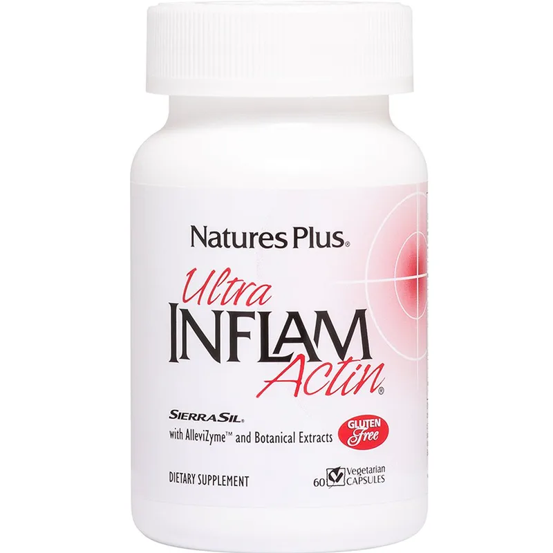 Natures Plus Ultra Inflam Actin Συμπλήρωμα Διατροφής Φυτικών Εκχυλισμάτων & Μετάλλων με Ισχυρή Αντιφλεγμονώδη Δράση για την Καλή Υγεία των Αρθρώσεων & του Χόνδρου 60caps