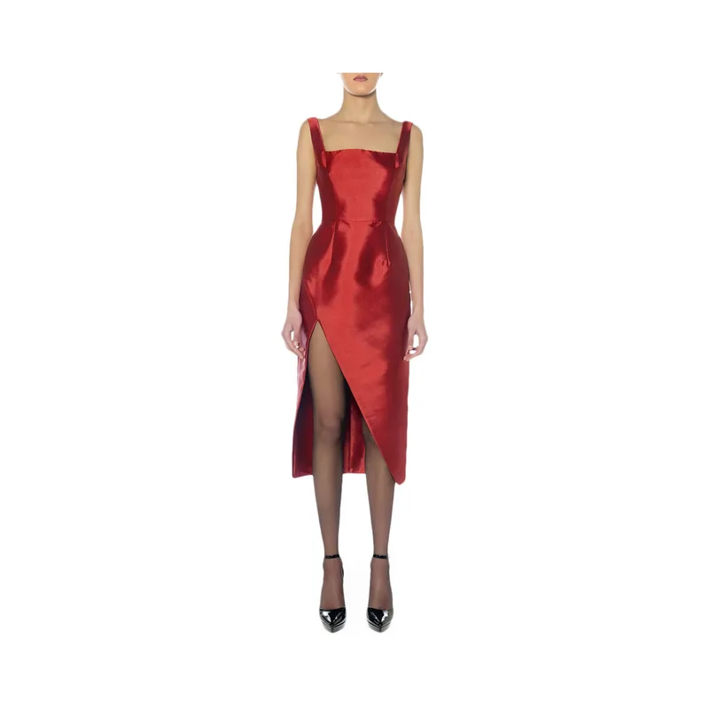 Φορέματα Mi-Ro MIKADO SLEEVELESS OPEN LEG MIDI DRESS WOMEN