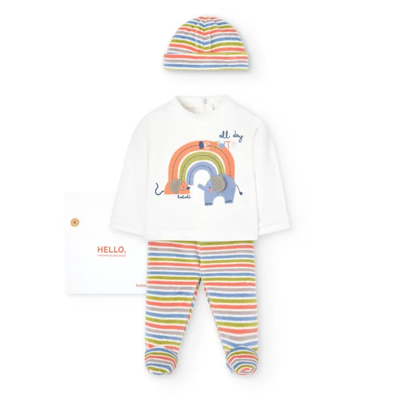 Σετ 3 τεμ. βελουτέ μπεμπέ unisex-Boboli-139137-1111-Multicolor