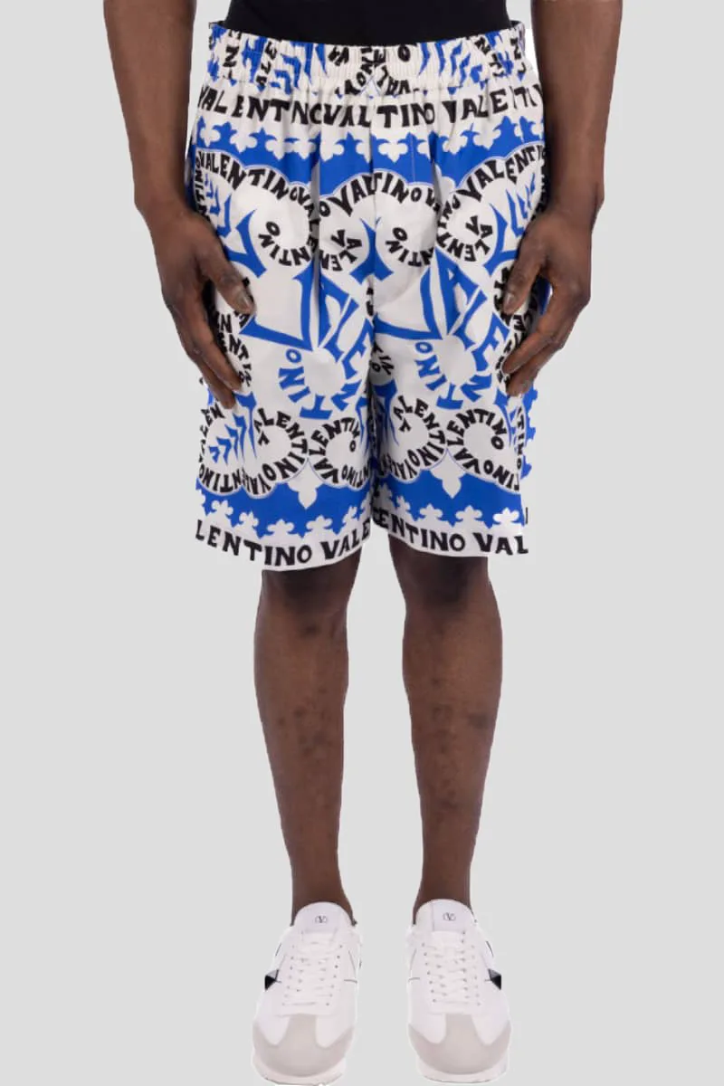 VALENTINO GARAVANI Ανδρικό Μπλε Bermuda Mini Bandana