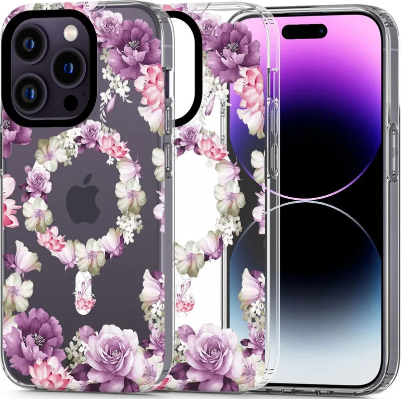 Tech-Protect MagMood - Σκληρή Θήκη MagSafe Apple iPhone 14 Pro - Rose Floral (9490713935811)