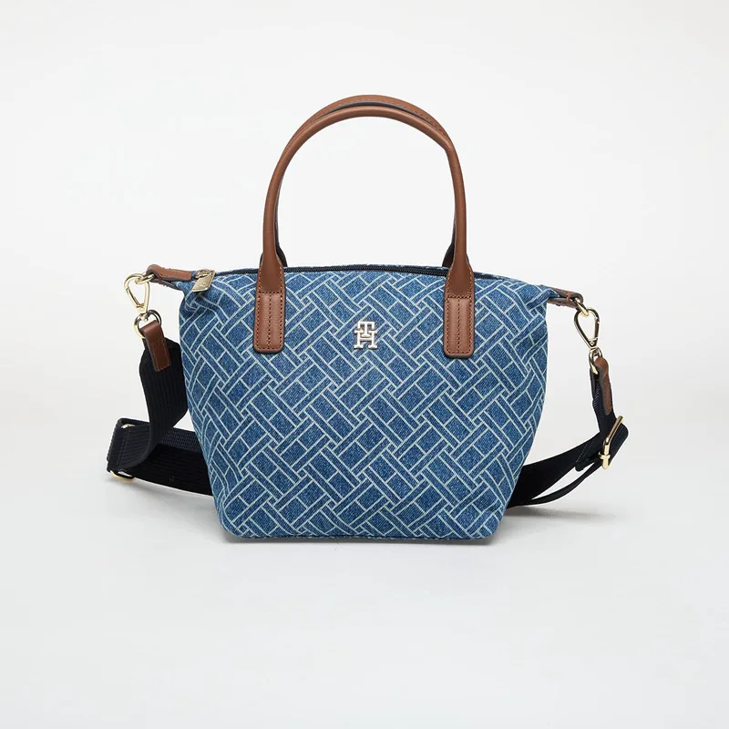 Tommy Hilfiger Popette Mini Tote Denim Flag Dark Blue Indigo Universal