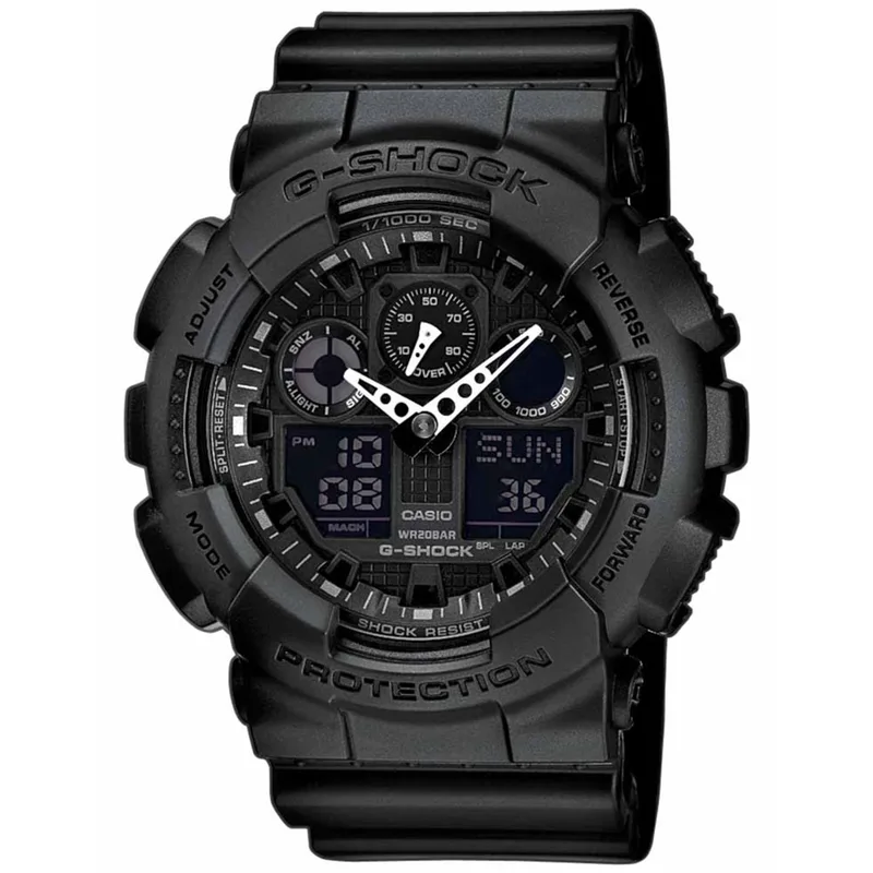 CASIO G-SHOCK Anadigi Black Rubber Strap GA-100-1A1ER