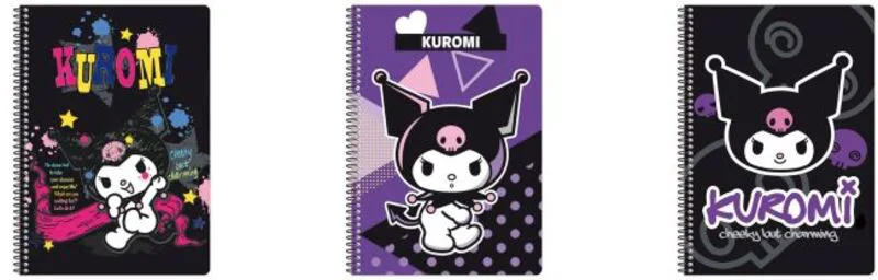 Kuromi 26 Τετράδιο Spiral 2 Θεμάτων 17X25-3 Σχέδια-1Τμχ (26202)