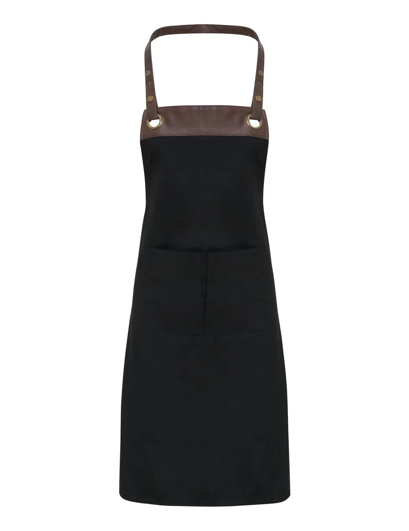 Ποδιά Ολόσωμη με τσέπη Espresso Premier PR123 Black/Brown