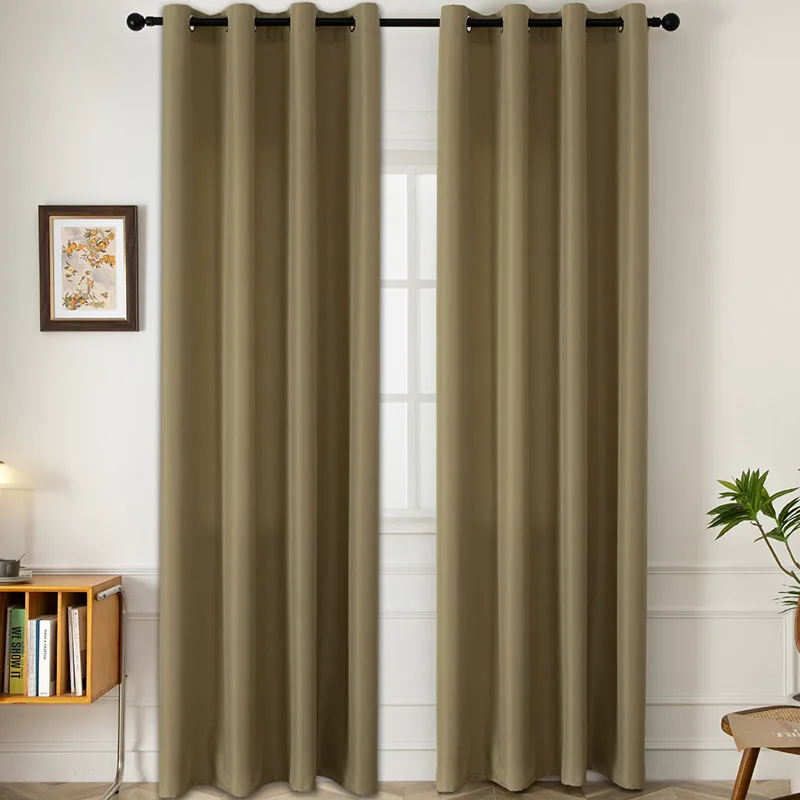 Κουρτίνα 140x270 Με Τρουκς Beauty Home Effect 8443 Olive 140x270Υ