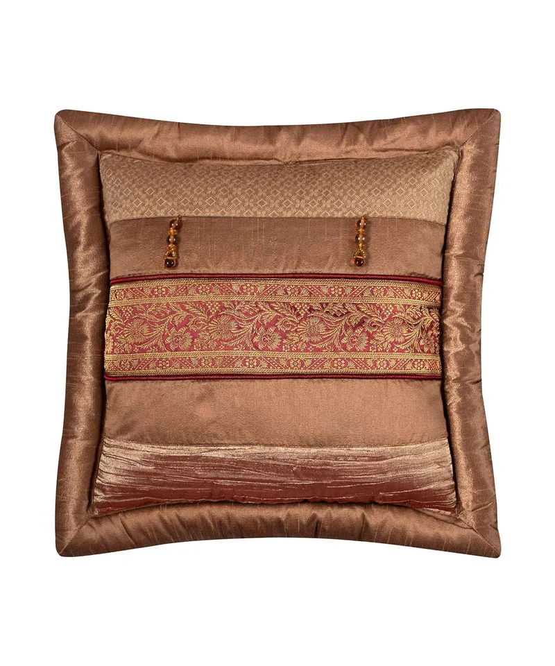 Μαξιλαροθήκη Διακόσμησης Silk Fashion Δάκρυ Καφέ 45x45