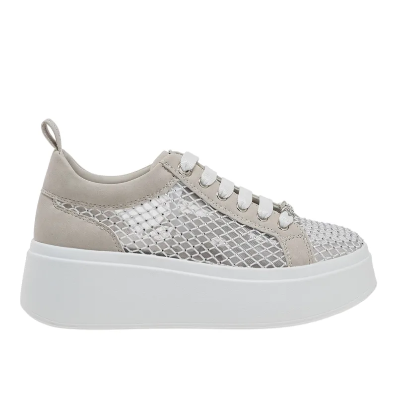 Γυναικεία Sneakers Renato Garini 88-61RG05C Off White Φιλτιρέ Στρας W119R61534V4