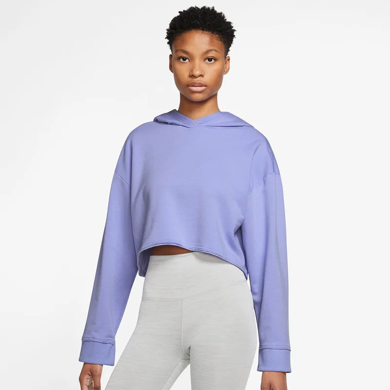 Nike Yoga Luxe Γυναικεία Cropped Μπλούζα με Κουκούλα (9000110187_60793)