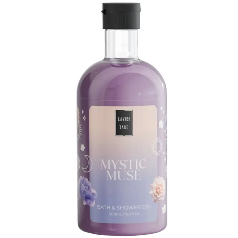 Lavish Care Mystic Muse Bath & Shower Gel Ενυδατικό Αφρόλουτρο με Φρέσκο & Κομψό Άρωμα & με Λαμπερές Νότες Ζουμερού Αχλαδιού 300ml