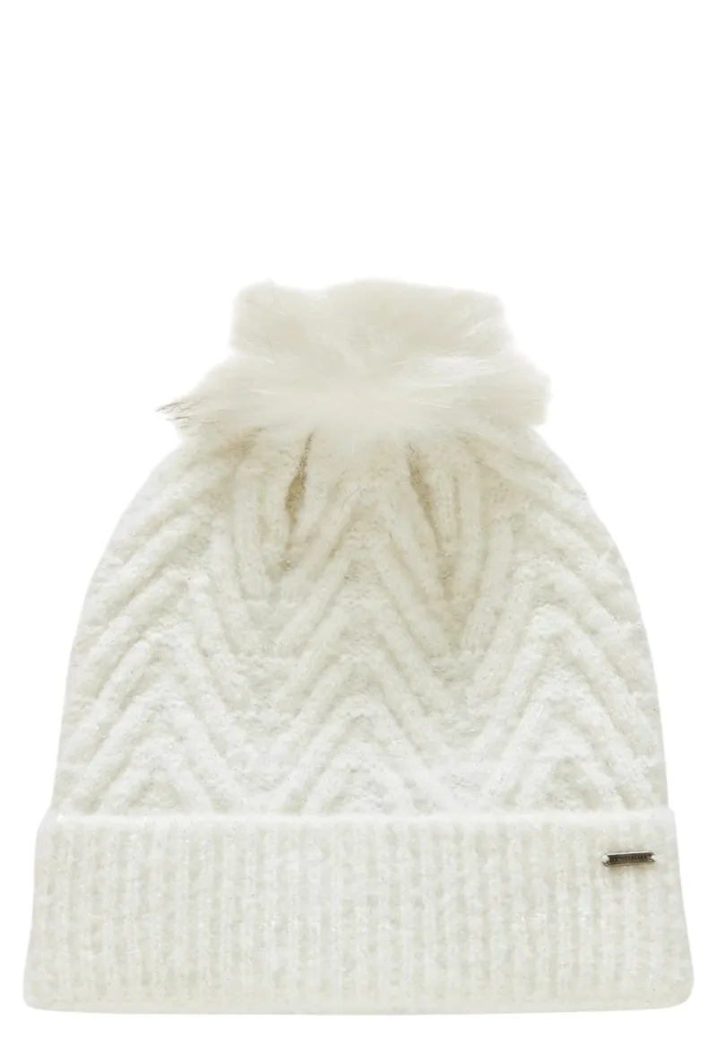 Σκούφος Funky Buddha Πλεκτός FBL010-145-10-WHITE Γυναικείο