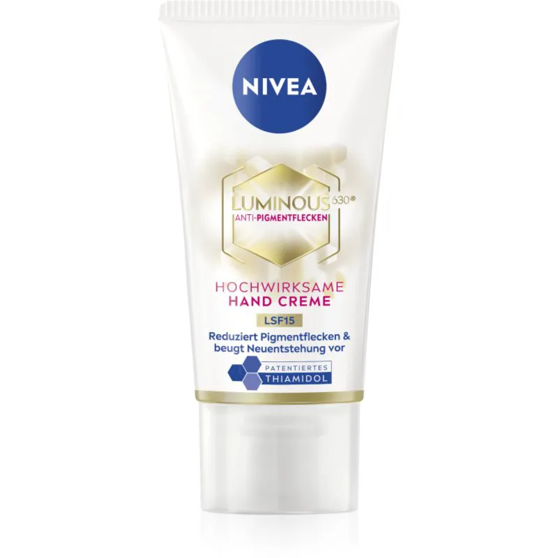 NIVEA Cellular Luminous 630 κρέμα για τα χέρια για την αντιμετώπιση των καφέ κηλίδων SPF 15 50 ml