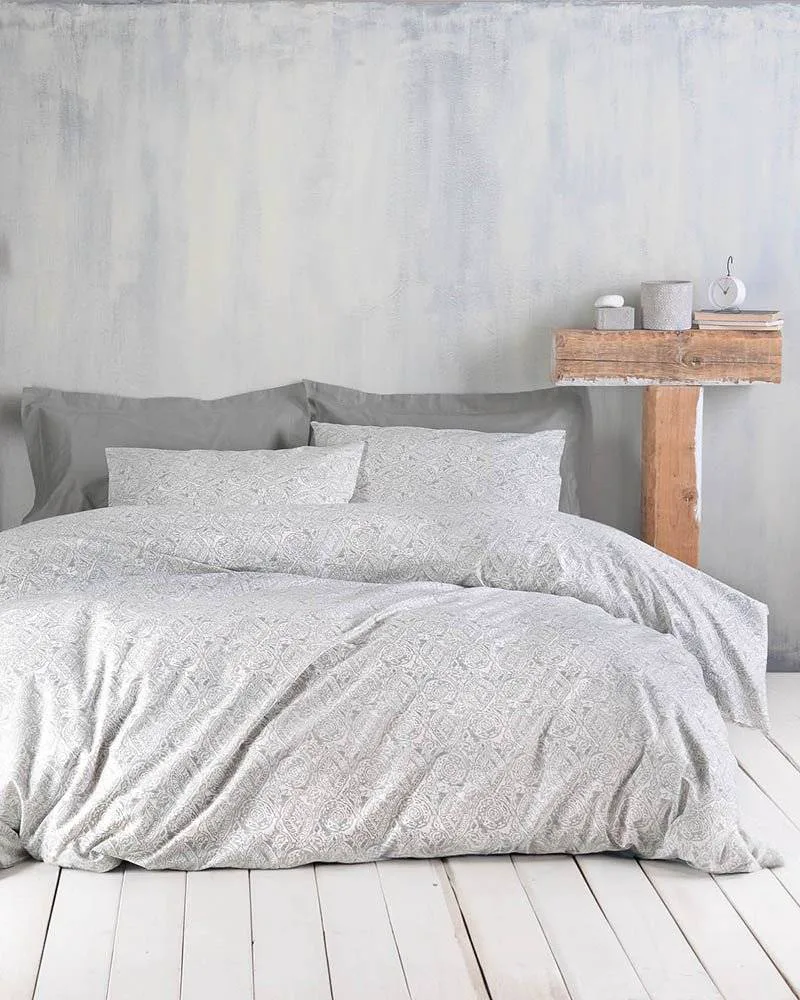 ΣΕΤ ΣΕΝΤΟΝΙΑ RYTHMOS AMARA ΥΠΕΡΔΙΠΛA ΕΜΠΡΙΜΕ ΓΚΡΙ (230CMX260CM)