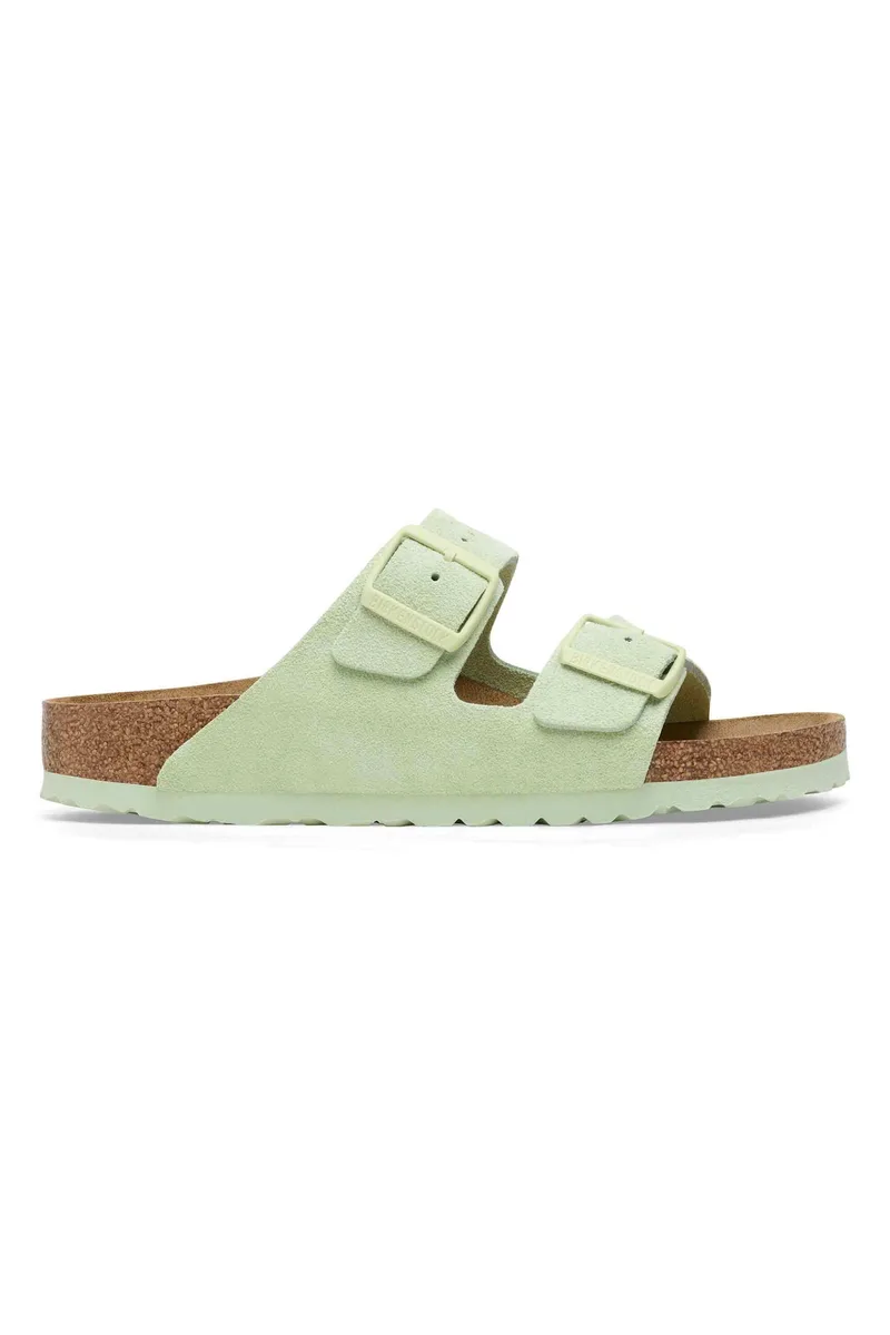 Birkenstock γυναικεία σανδάλια "Arizona Suede Leather" - 1026831003546 Πράσινο Φυστικί