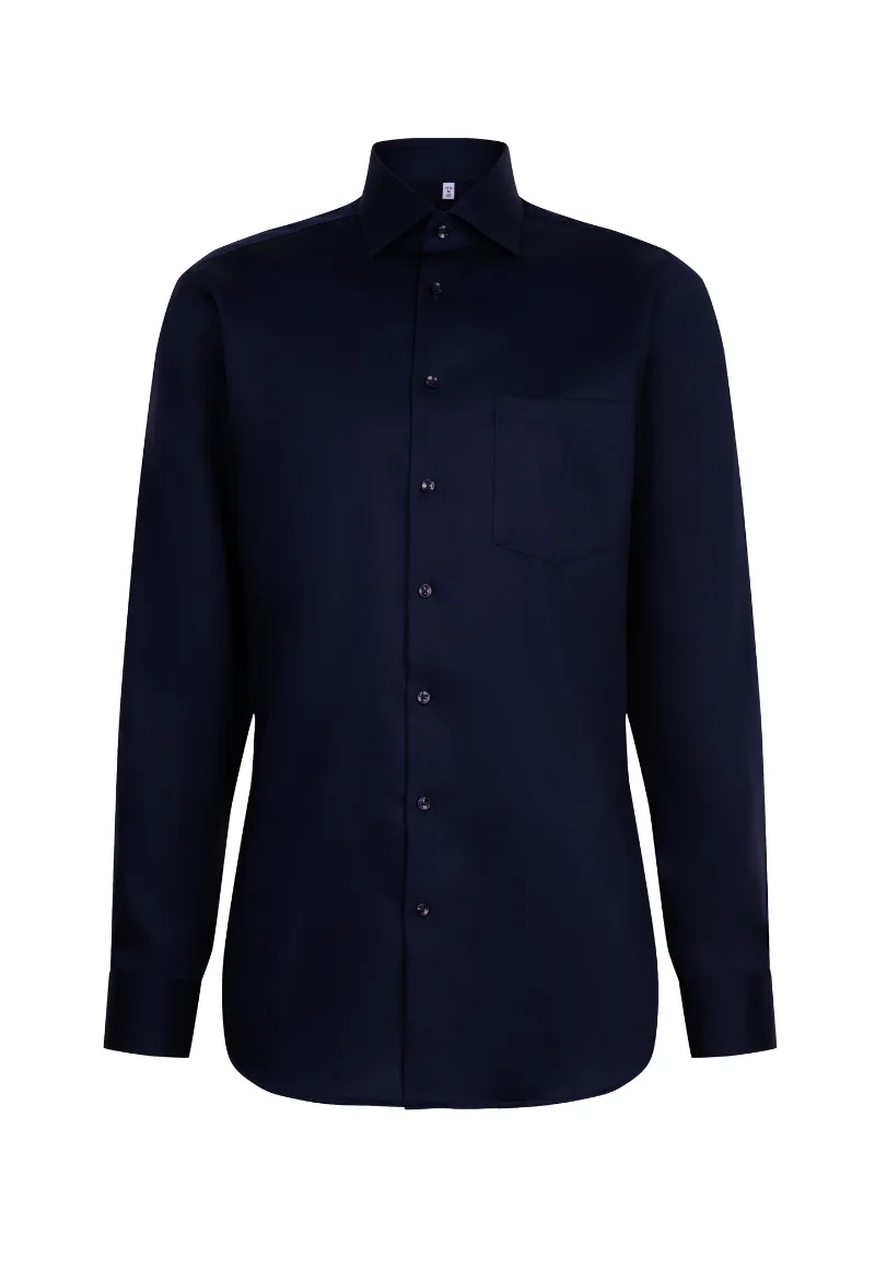 ΑΝΔΡΙΚΟ ΜΑΚΡΥΜΑΝΙΚΟ ΠΟΥΚΑΜΙΣΟ NEW KENT 108 COMBI CUFF SEIDENSTICKER REGULAR FIT ΜΠΛΕ
