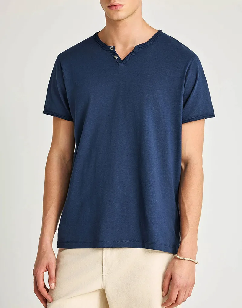 FUNKY BUDDHA T-Shirts FBM013-004-04-NAVY Blue