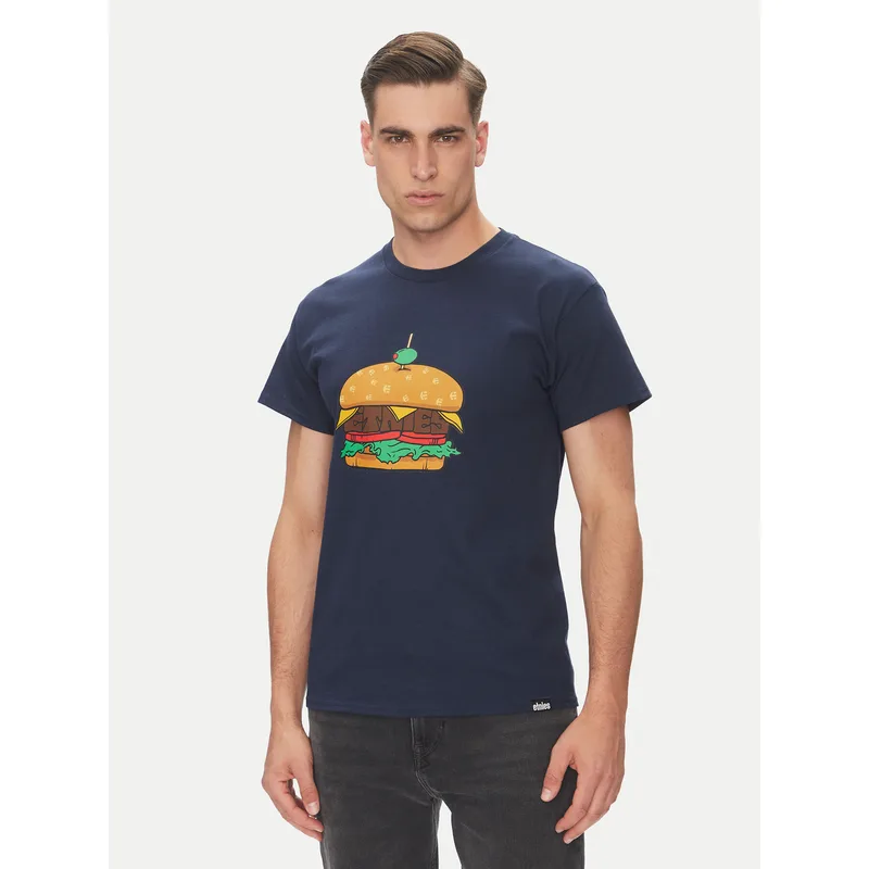 Etnies T-Shirt Burger 4130004128 Σκούρο μπλε Regular Fit