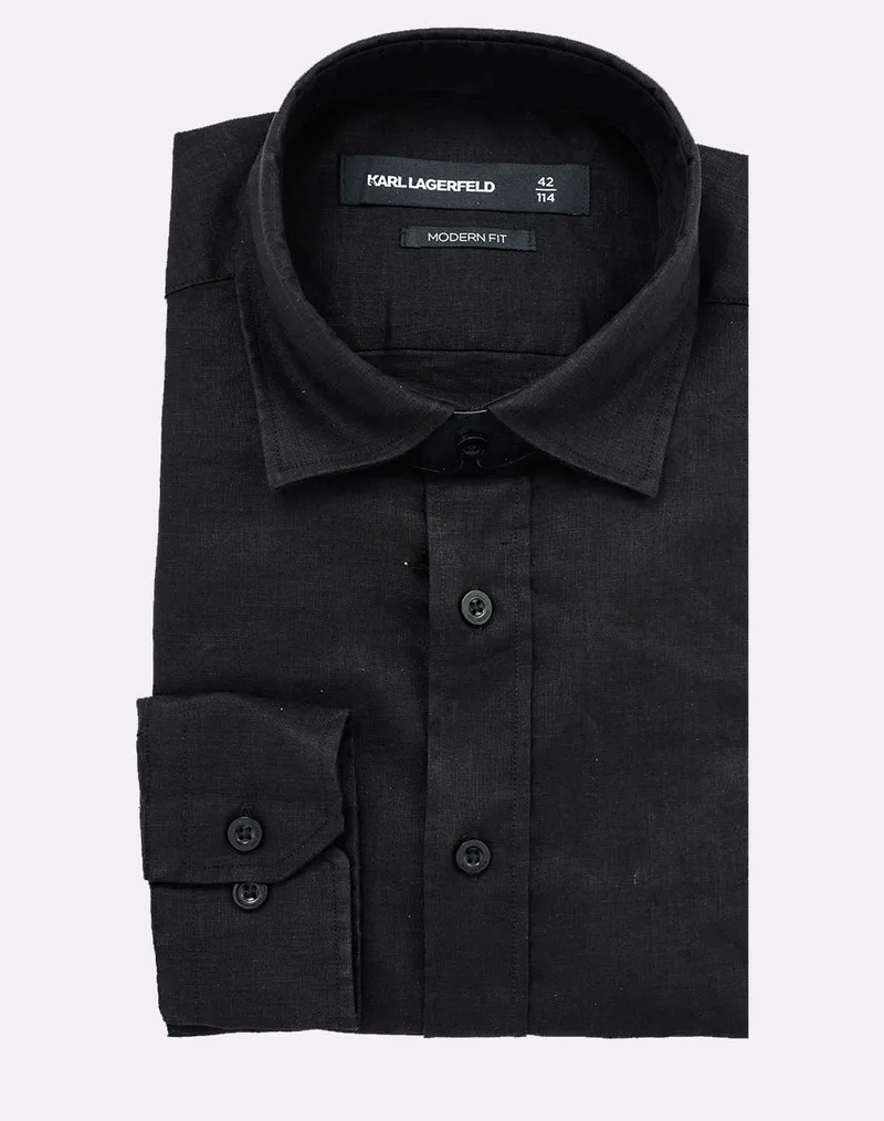KARL LAGERFELD SHIRT MODERN FIT 605084-562791-990 Black