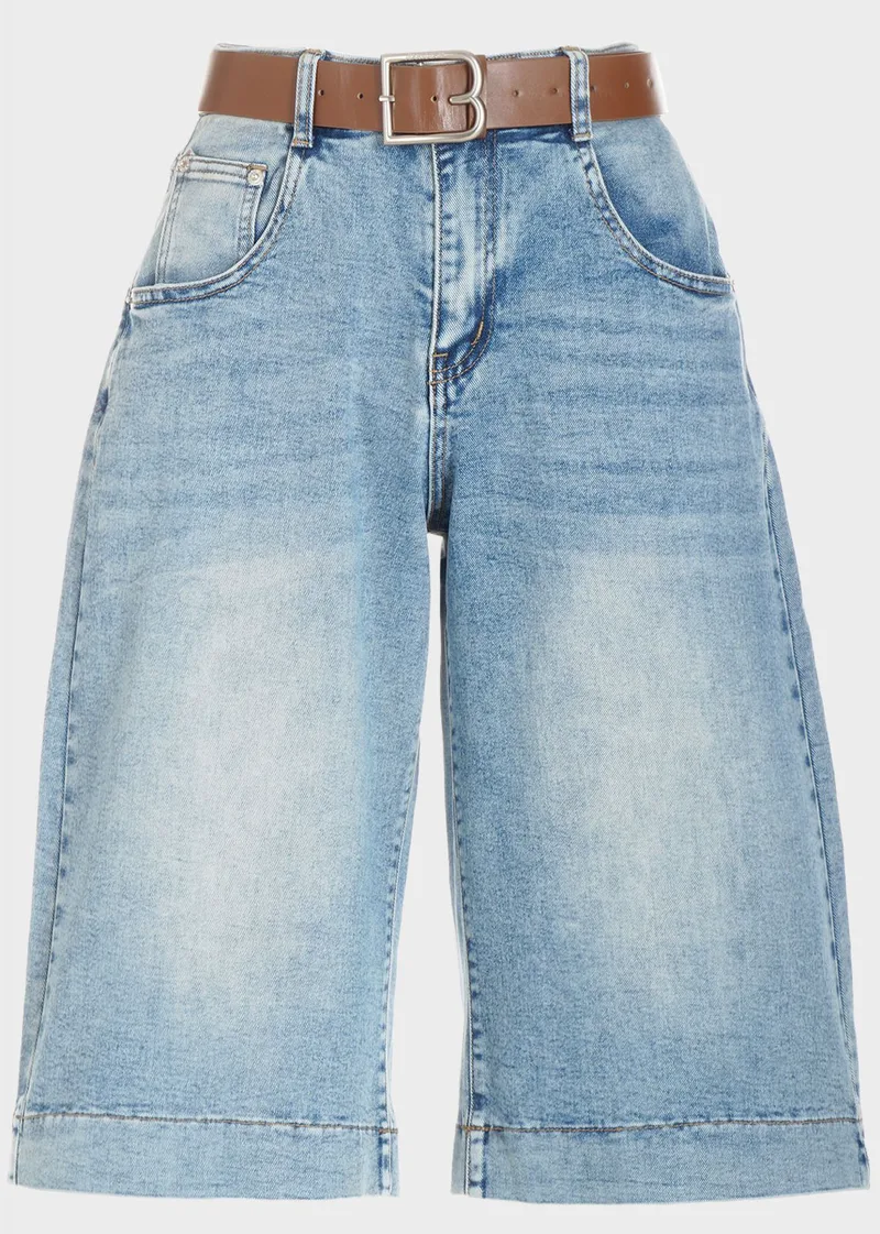 Τζιν βερμούδα ψηλόμεση JEAN