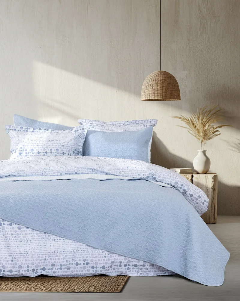 Κουβερλί Υπέρδιπλο Nima Orion Sky Blue / Light Blue Μπλε, Σιέλ, Τιρκουάζ 220x240